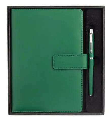Kit Executivo 2 peças verde, preto e bege