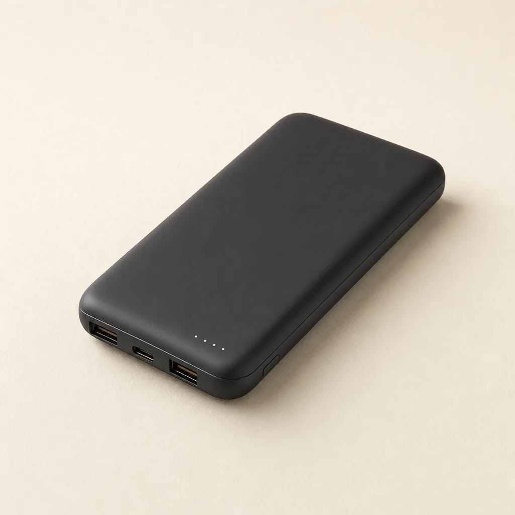 Power Bank 10.000mAh — foto de estúdio