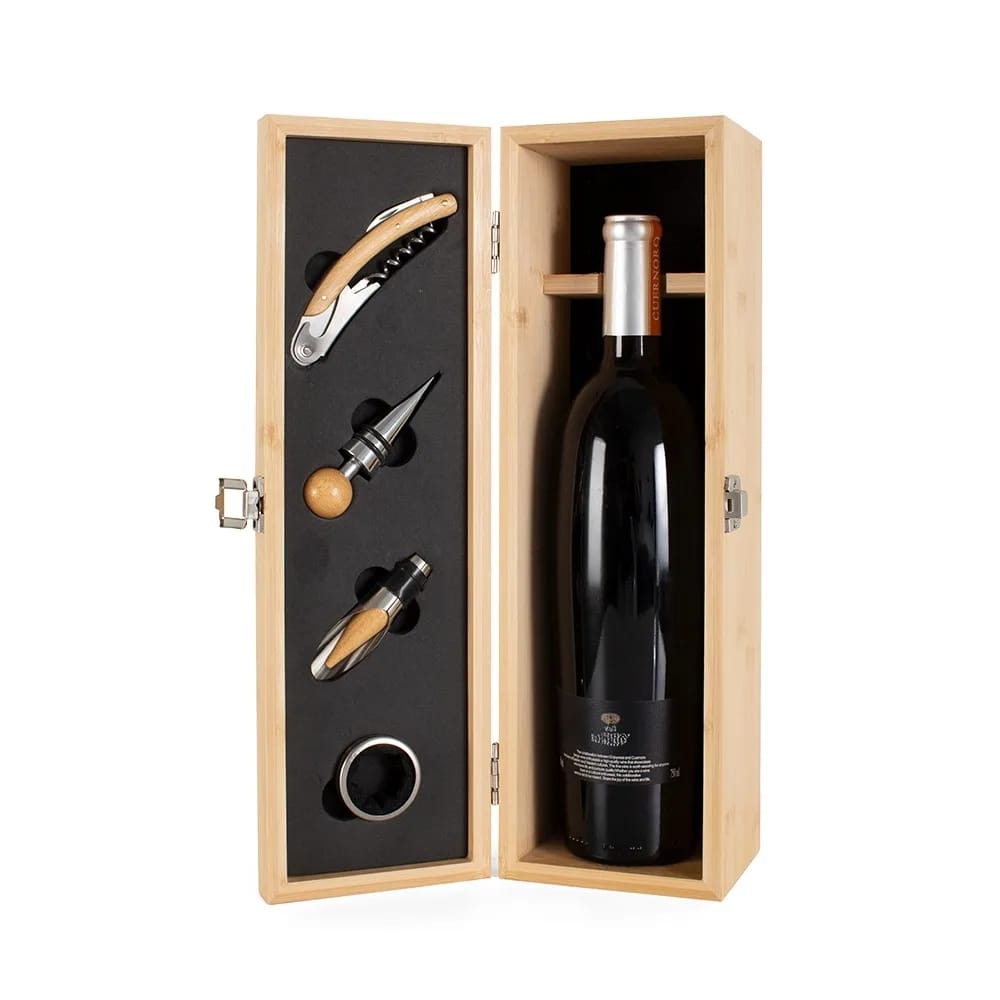 Kit Vinho Bambu 4 Peças